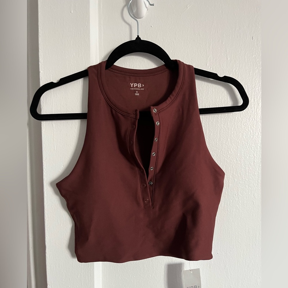 Abercrombie YPB sculptLUX Henley slim tank size S NWT